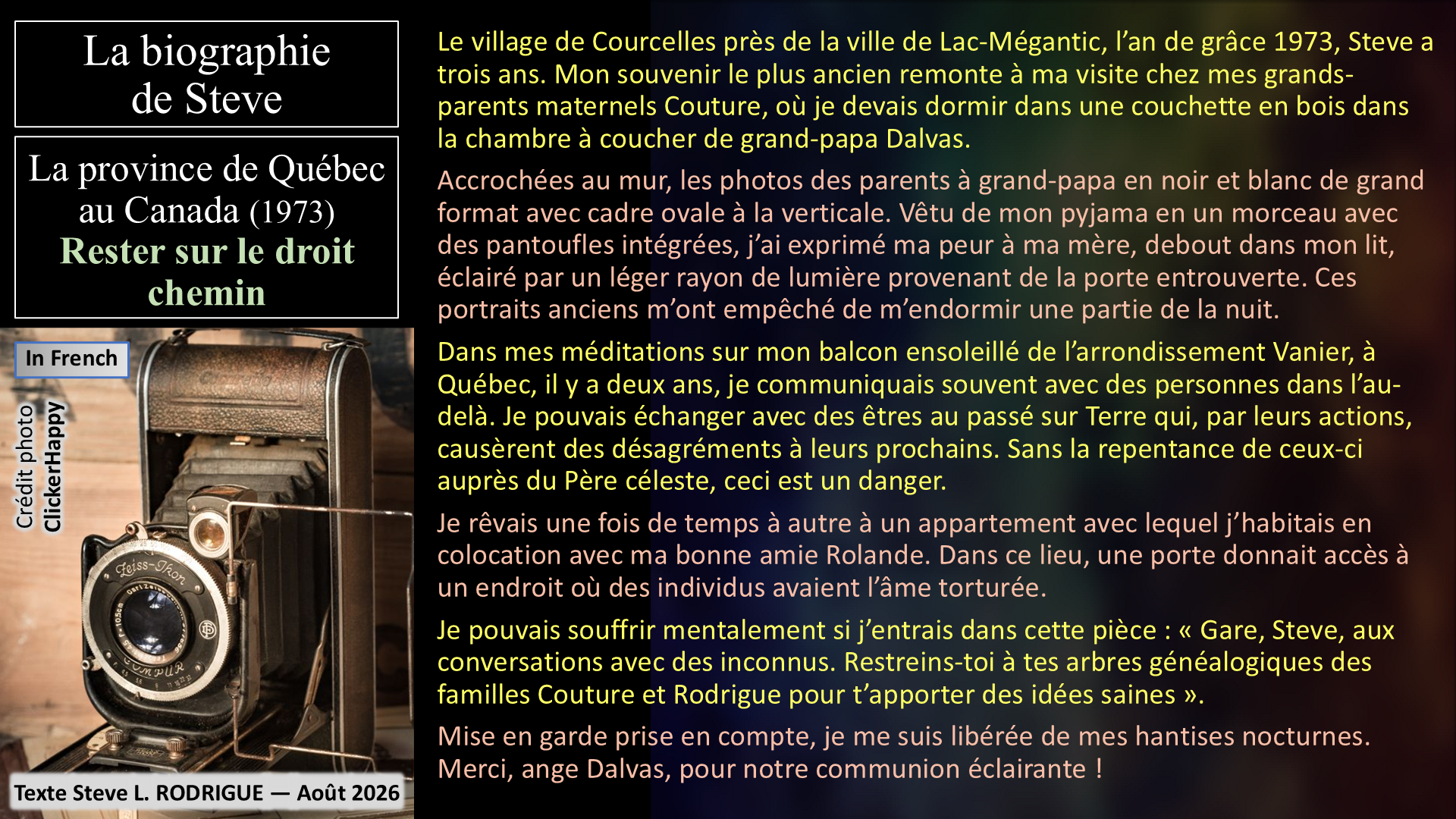 Le droit chemin
