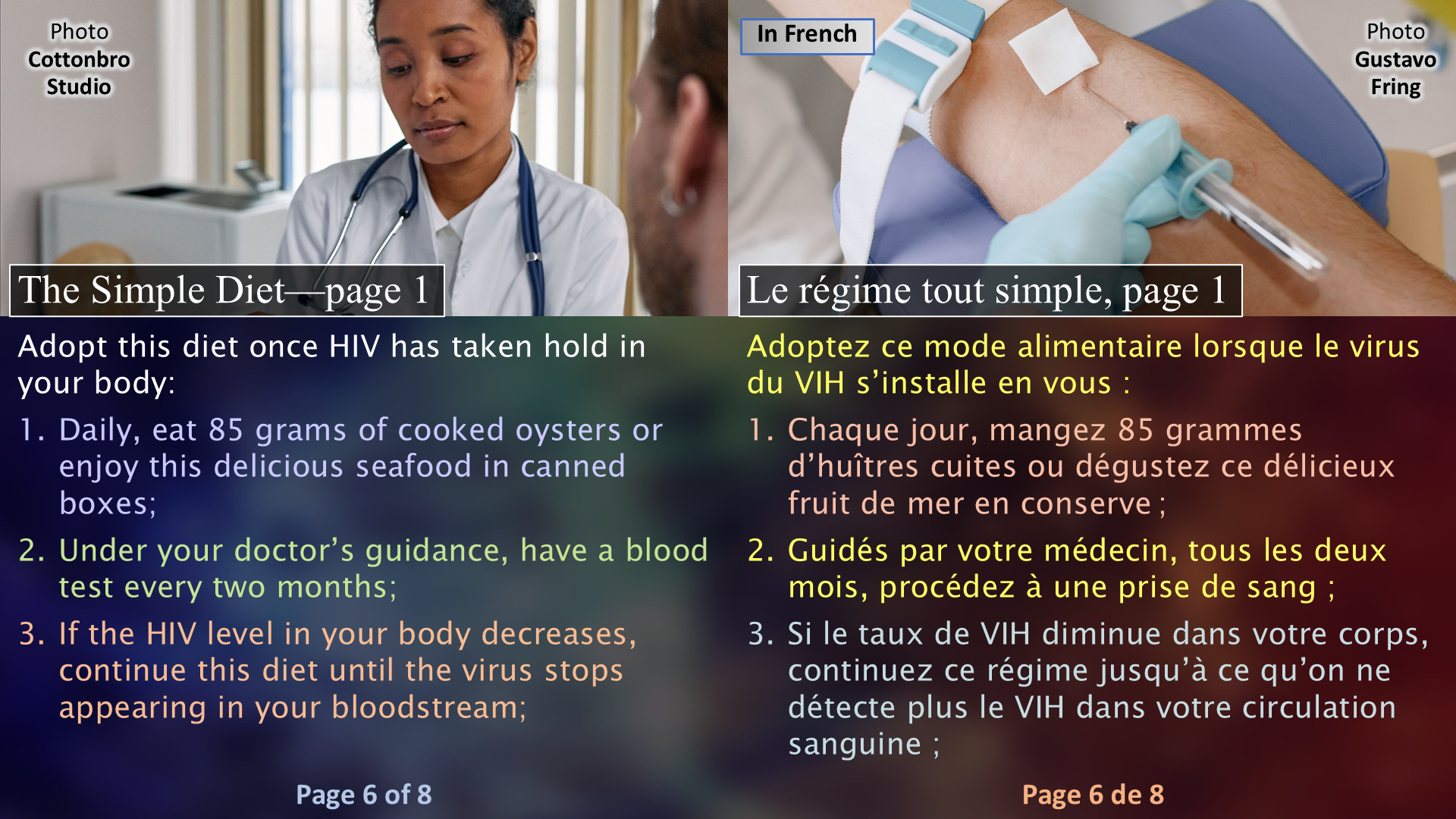 HIV and Its Solution: Oysters / Le VIH et sa solution : les huîtres - Page 06