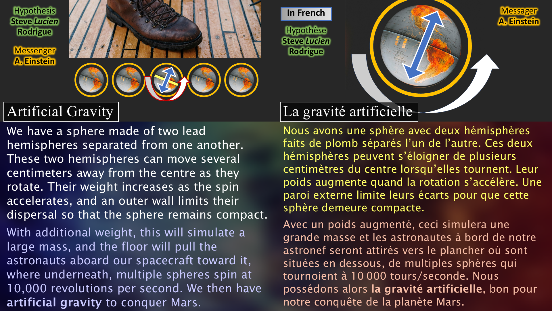 Artificial Gravity / La gravité artificielle