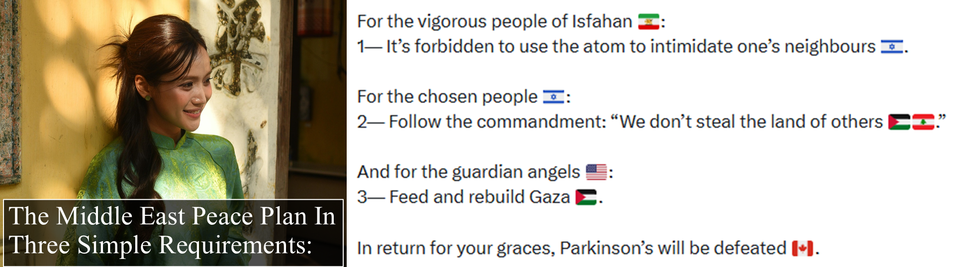 The Middle East Peace Plan In Three Simple Requirements