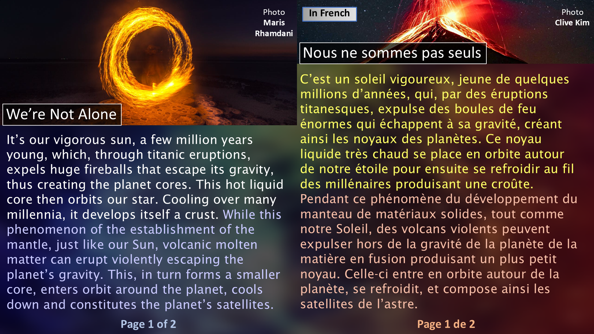 We’re Not Alone - Page 1 / Nous ne sommes pas seuls - Page 1