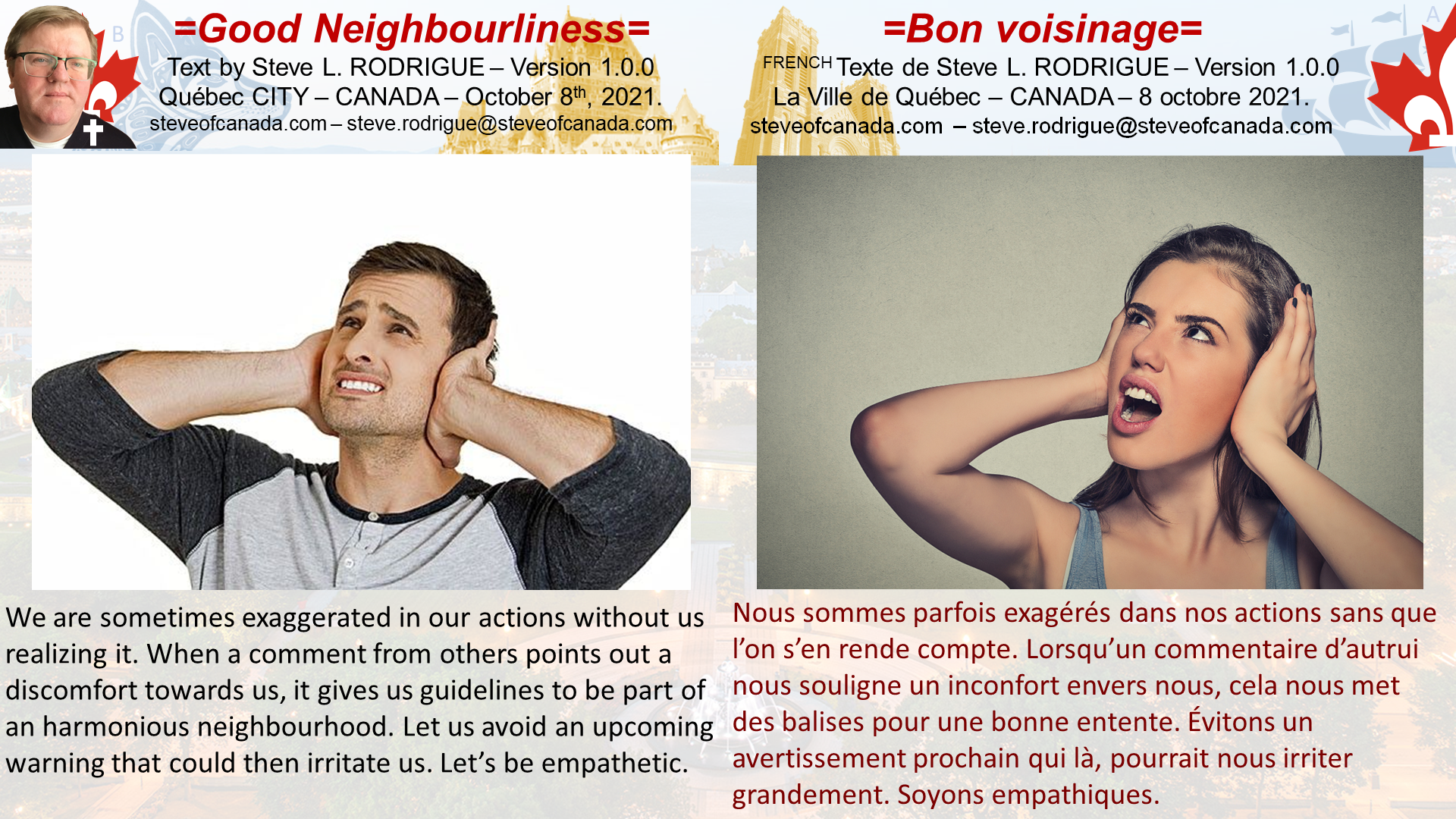 Good Neighbourliness / Bon voisinage